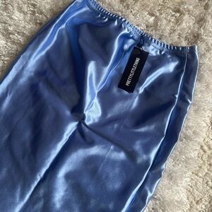 PrettyLittleThing Shimmering Blue Skirt